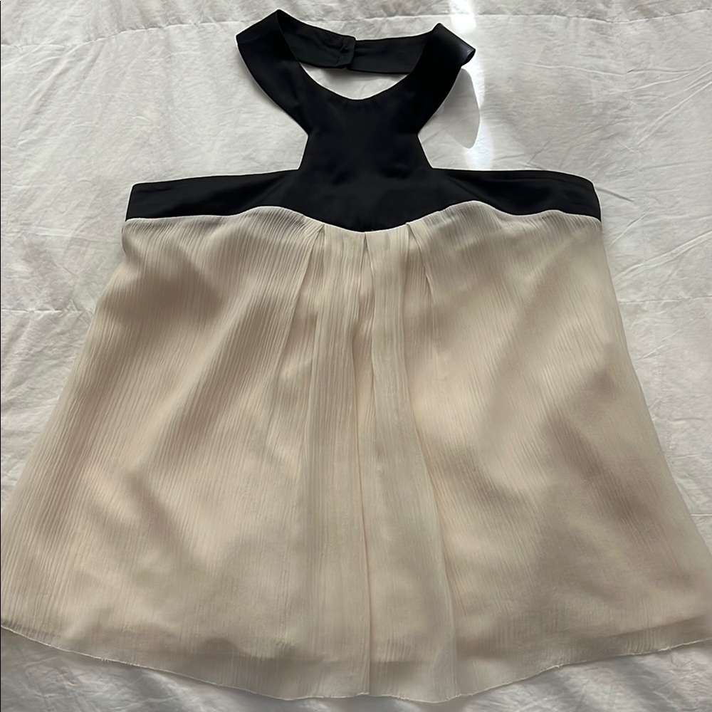 Heart Moon Star Black and Cream Halter Top